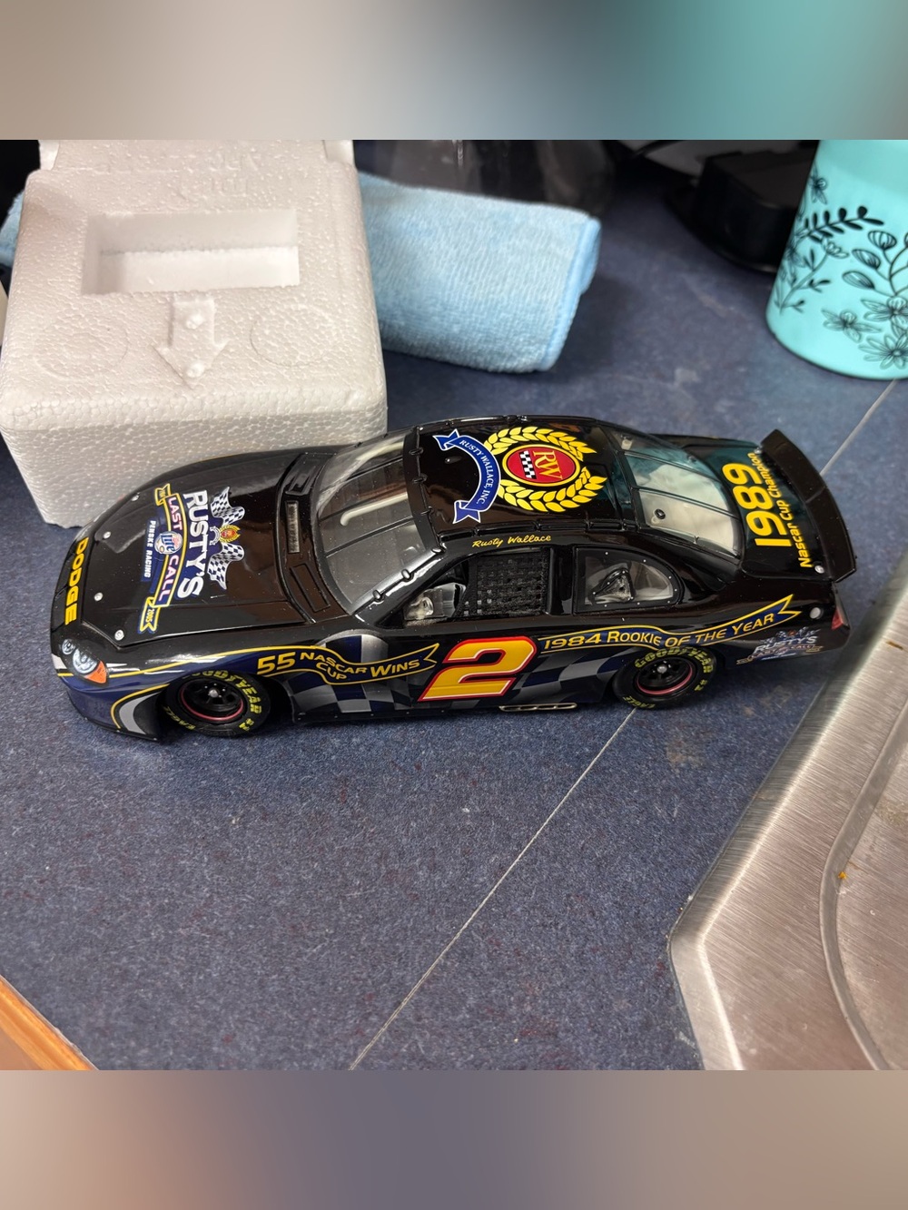 Rusty Black and Yellow #2 Die-Cast NASCAR "Last Call" 1:24 scale